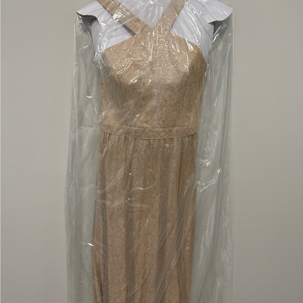 Lulu’s Always Moving Gold Dress - Picture 6 of 8